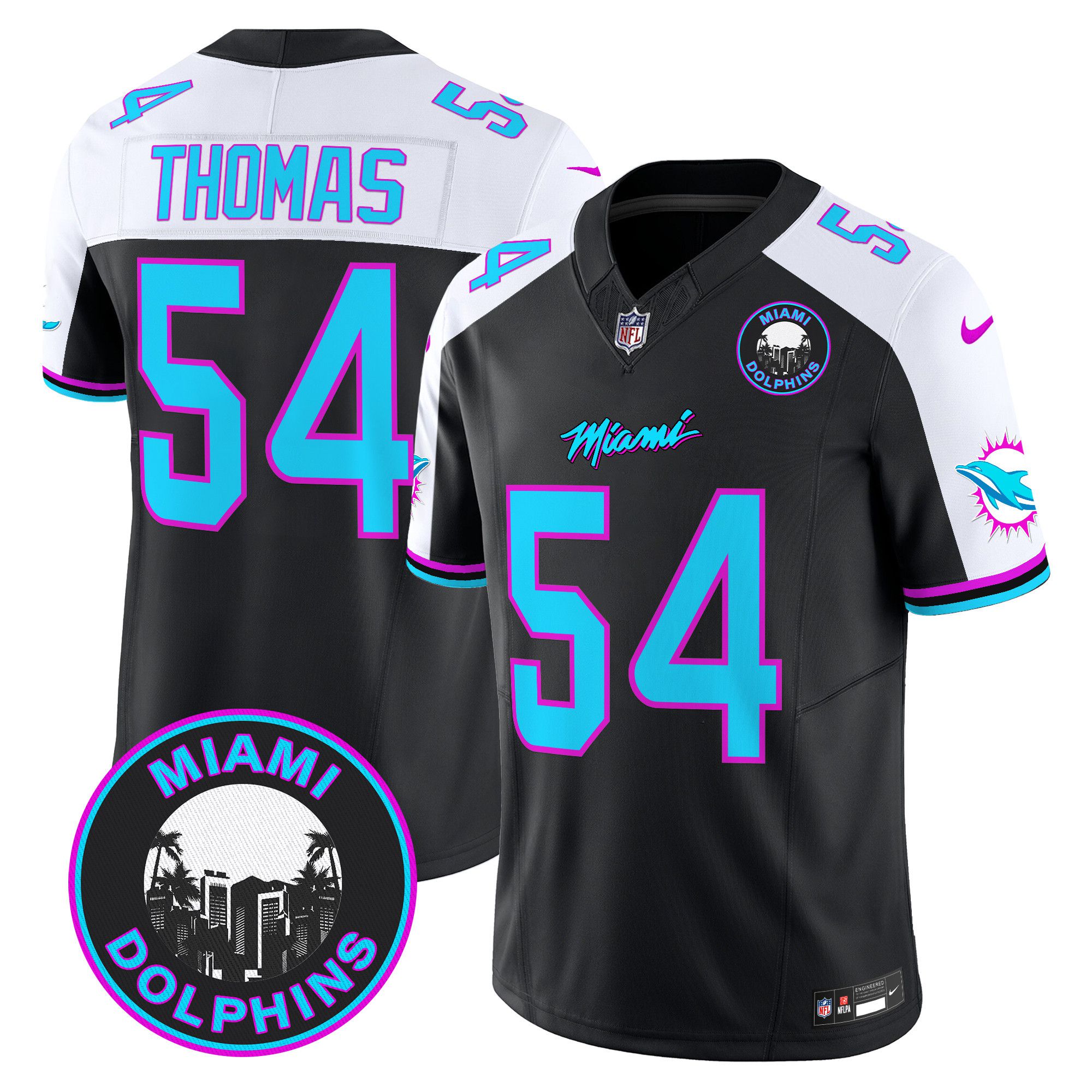 Men Miami Dolphins #54 Thomas Black 2024 Nike Vapor Limited NFL Jersey->indianapolis colts->NFL Jersey